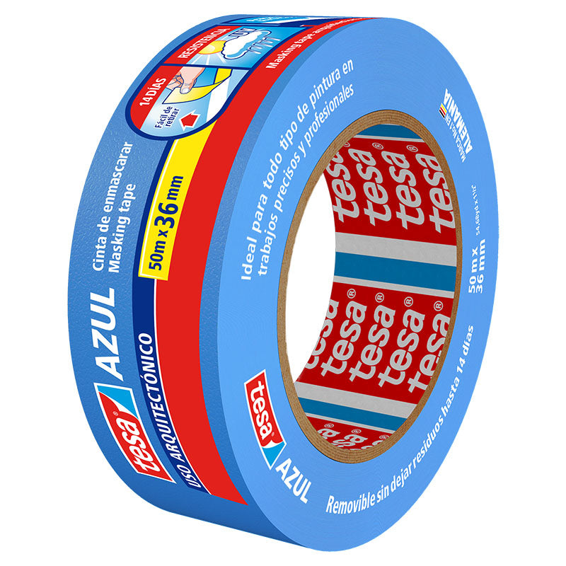 Cinta enmascarar 7/16 " 50 m azul