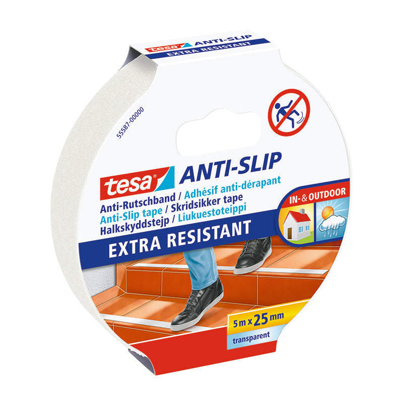 Cinta antideslizante 1" 5 m transparente