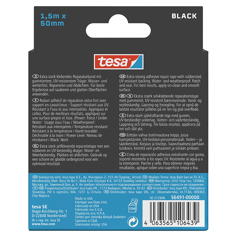Repair tape 50 mm x 1.5 m black Ultra Power Under Water