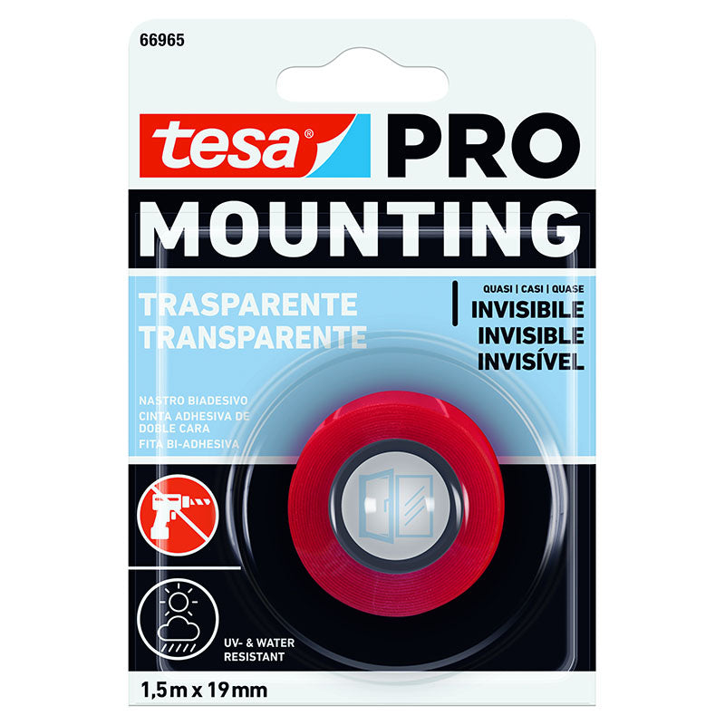 Double-sided tape 3/4" x 1.5 m transparent