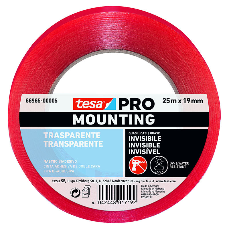 Double-sided tape 3/4" x 25 m transparent