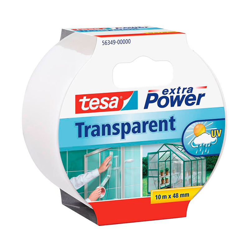 Cinta reparación extra fuerte 2" 10 m transparente