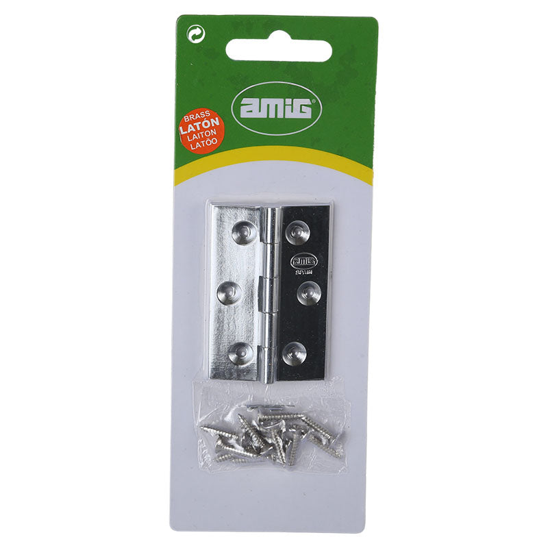 Book hinge 6 x 4 cm silver 2 pcs