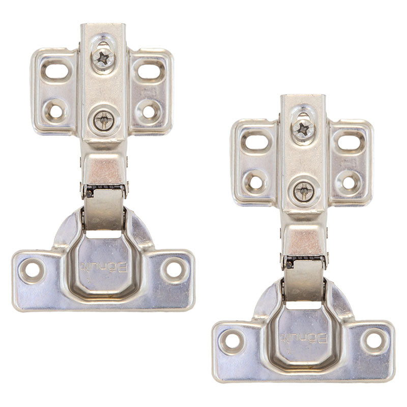 Slow-close half-cranked hinge 35 mm steel 2 units