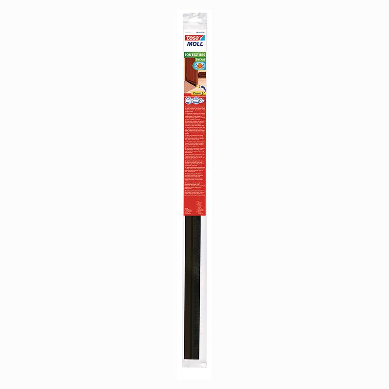 Burlete con escobilla 100 cm x 43 mm plástico café