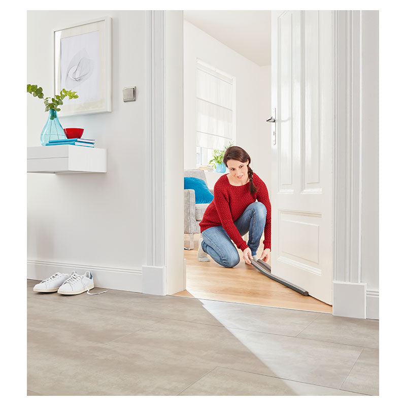 Draft excluder on roll 95 cm x 25 mm gray plastic