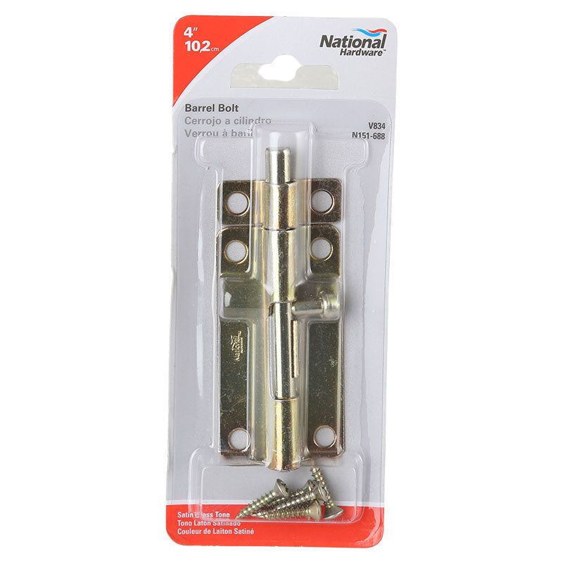 4" gold sliding bolt