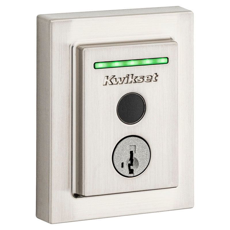 Halo Wi-Fi biometric digital deadbolt satin nickel brass