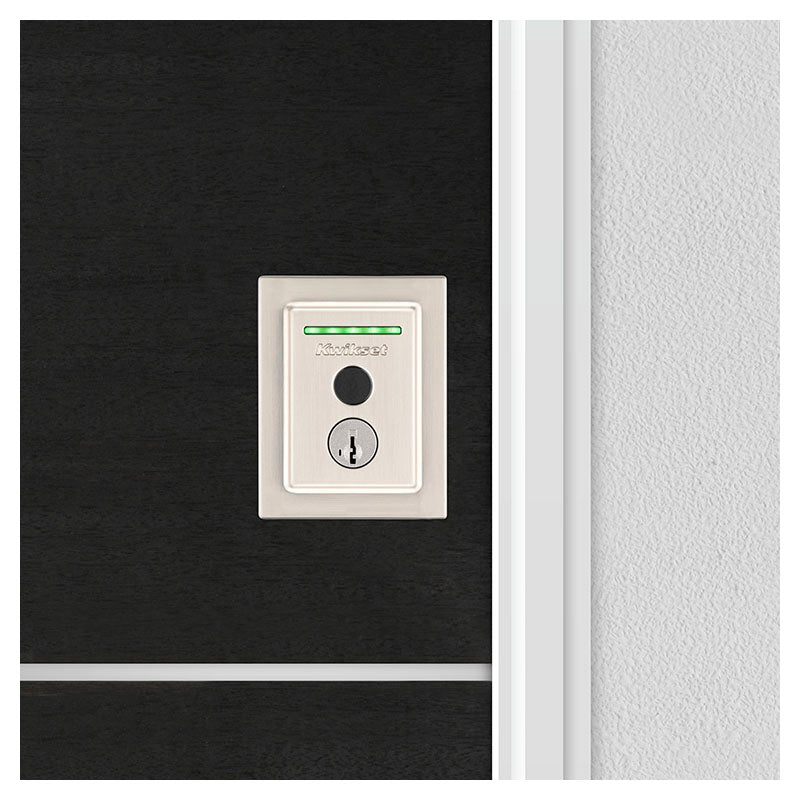 Halo Wi-Fi biometric digital deadbolt satin nickel brass