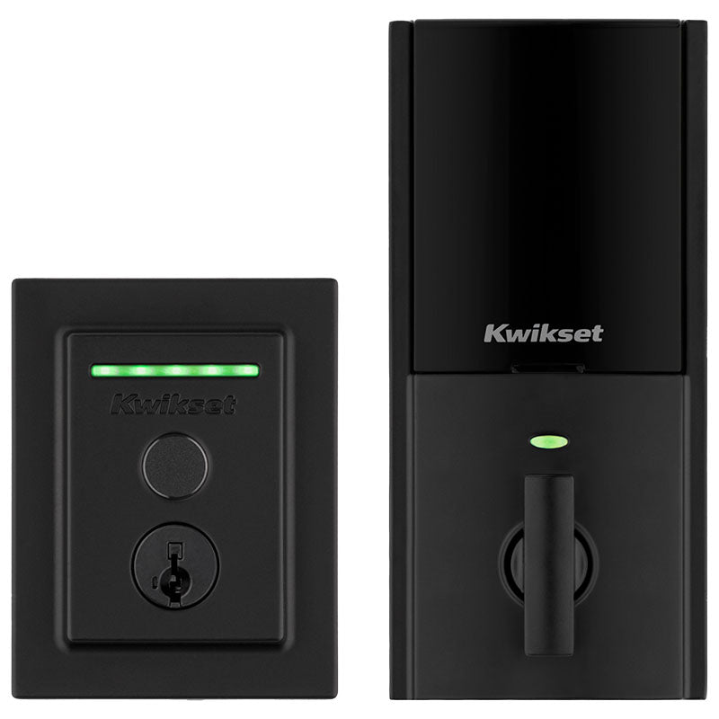 Kwikset Halo Wi-Fi Biometric Smart Lock Matte Black Brass