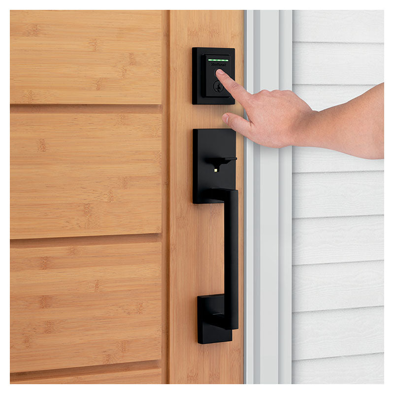 Kwikset Halo Wi-Fi Biometric Smart Lock Matte Black Brass
