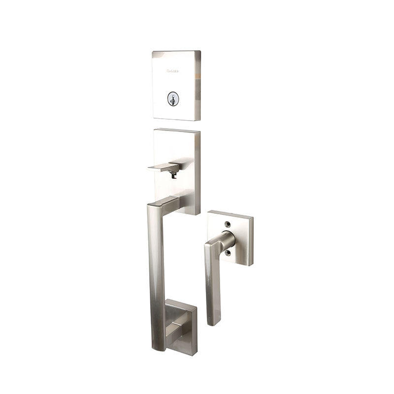 San Clemente Satin Nickel Single Cylinder Entry Door Lock