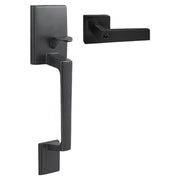 Cerradura entrada principal con cerrojo liverpool negro satinado