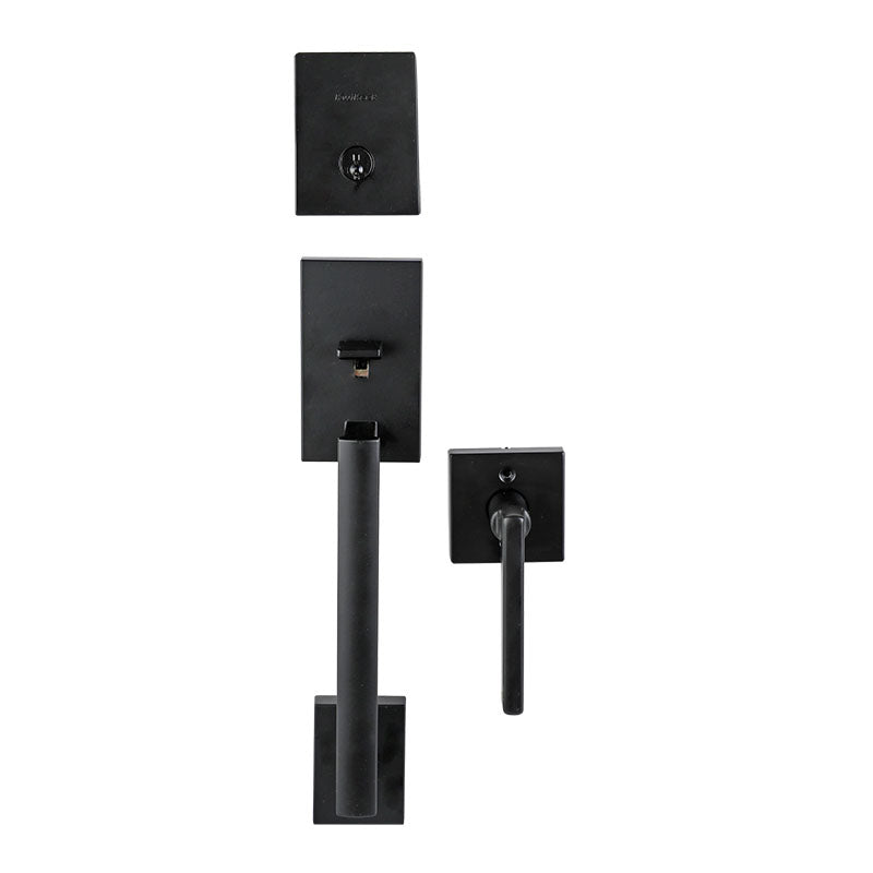 San Clemente Matte Black Single Cylinder Entry Door Lock