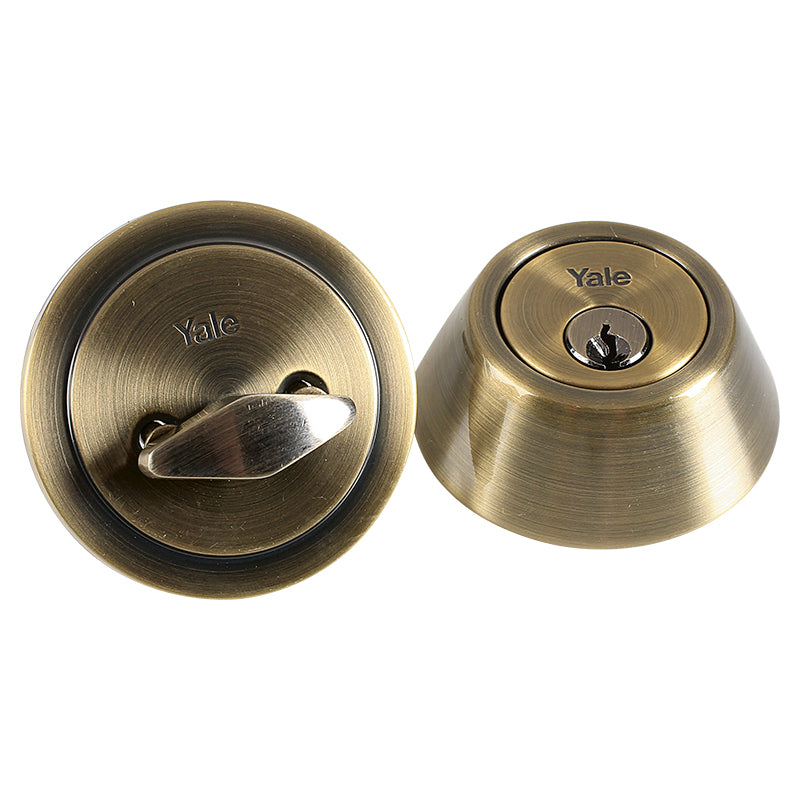 Kent Single Cylinder Deadbolt for Main Entrance Antique Brass