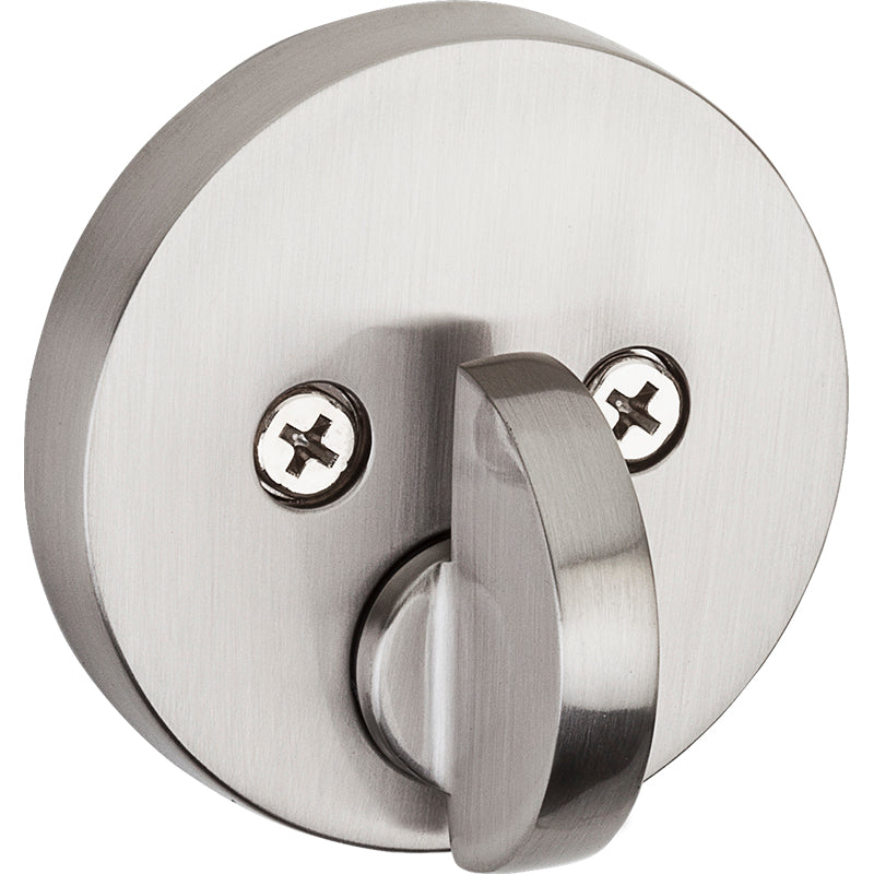 Uptown single-cylinder deadbolt for main entrance, satin nickel