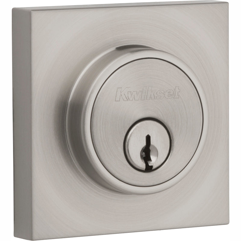 Tokyo single-cylinder deadbolt for main entrance, satin nickel