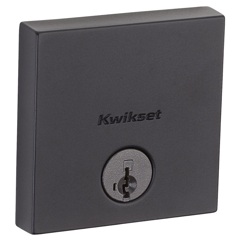 Downtown single cylinder deadbolt matte black