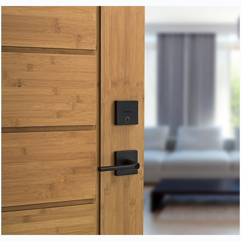 Downtown single cylinder deadbolt matte black