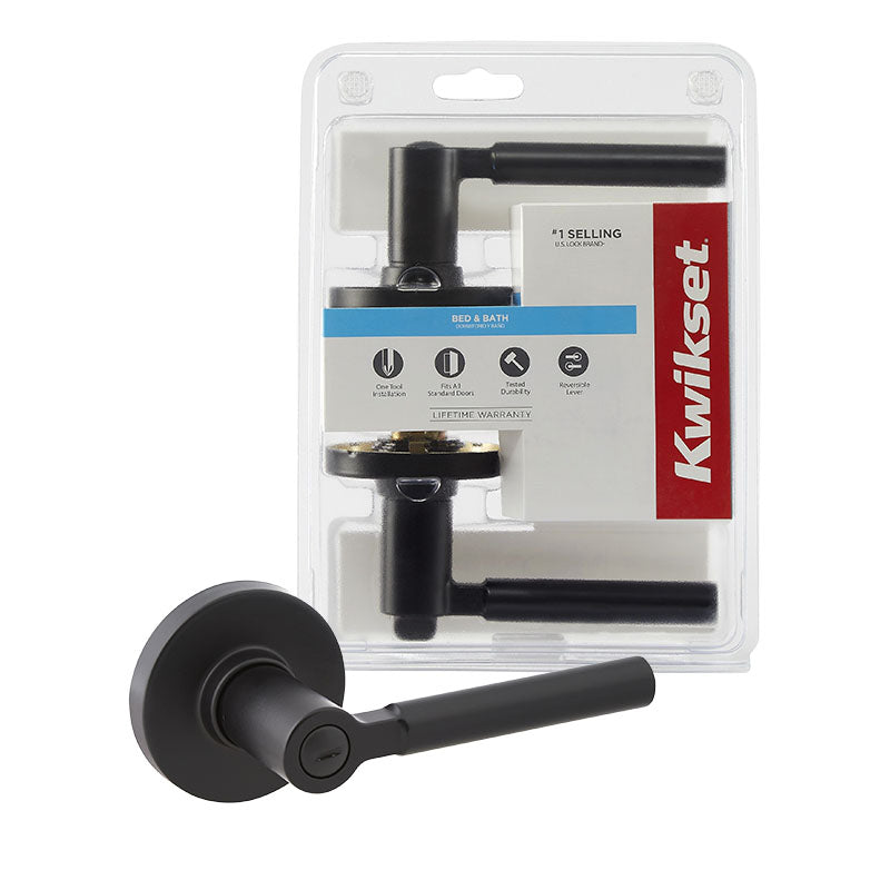 Rimini Matte Black Keyless Handle for Bathroom