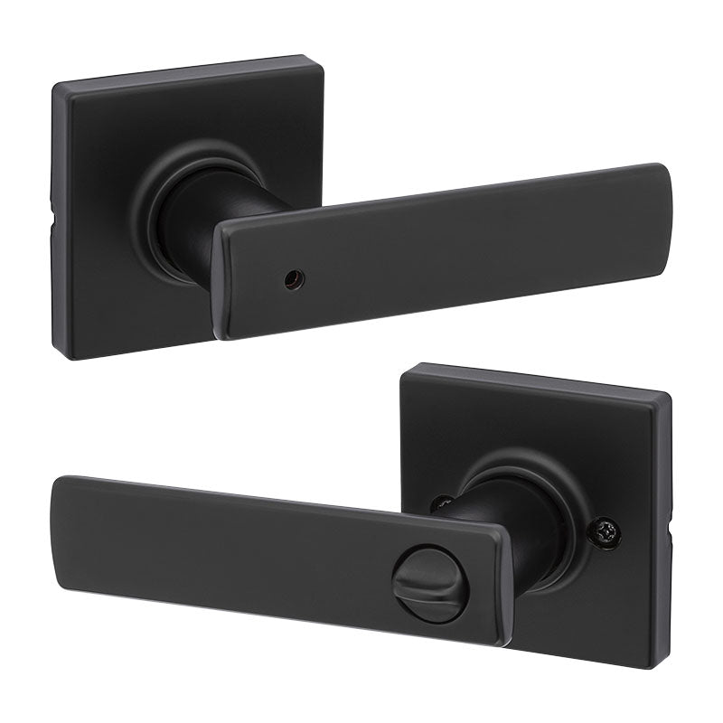 Manija sin llave Breton para baño negro mate