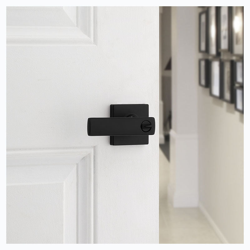 Manija sin llave Breton para baño negro mate