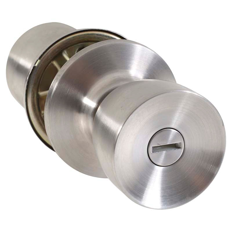 York Keyless Bathroom Knob Satin Stainless Steel