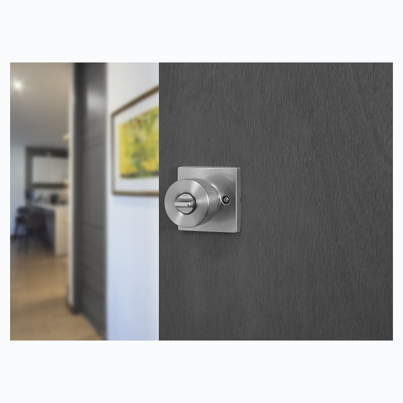 Bilbao Keyless Bathroom Knob, Satin Nickel