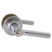 Manija con llave Leeds para dormitorio cromo satinado
