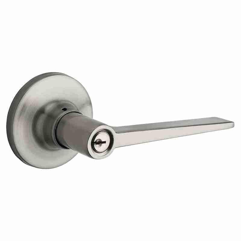 Manija con llave Rennes para dormitorio cromo satinado