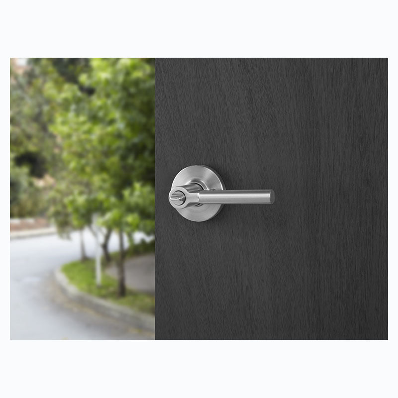 Manija con llave Rimini para dormitorio nickel satinado