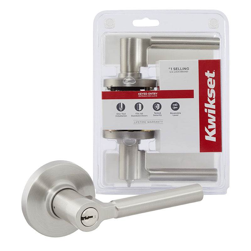 Manija con llave Rimini para dormitorio nickel satinado