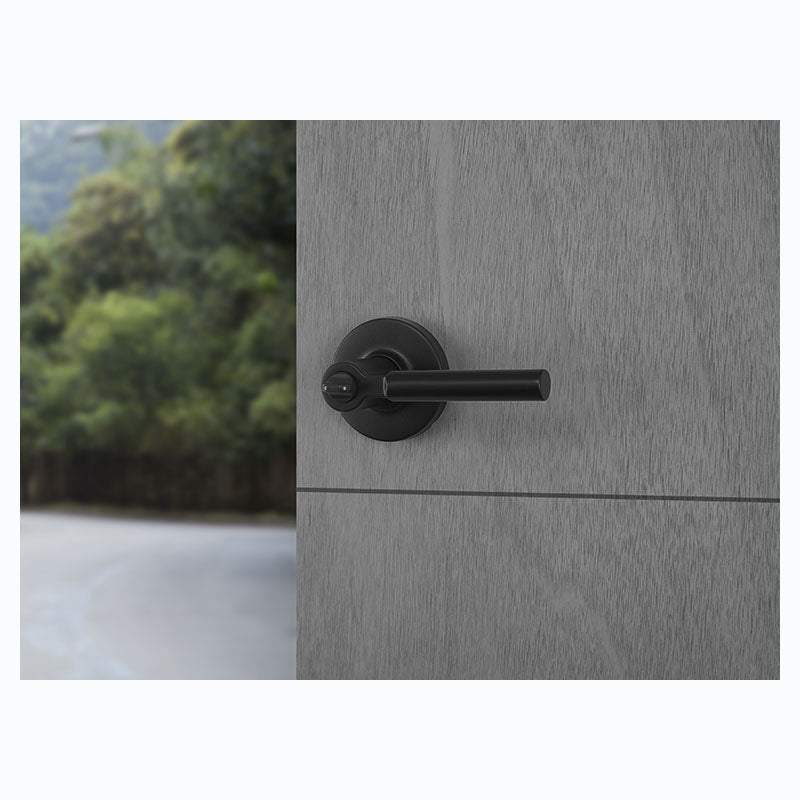 Manija con llave Rimini para dormitorio negro mate