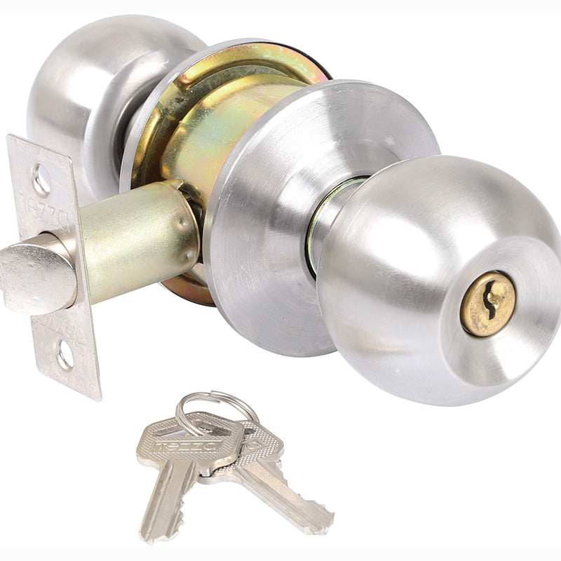 Ball-type knob with key, stainless steel