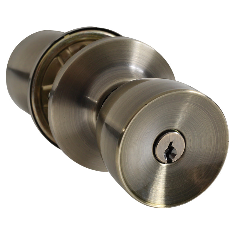 York antique brass cup escutcheon with keyway