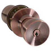 York keyed doorknob for bedroom antique copper