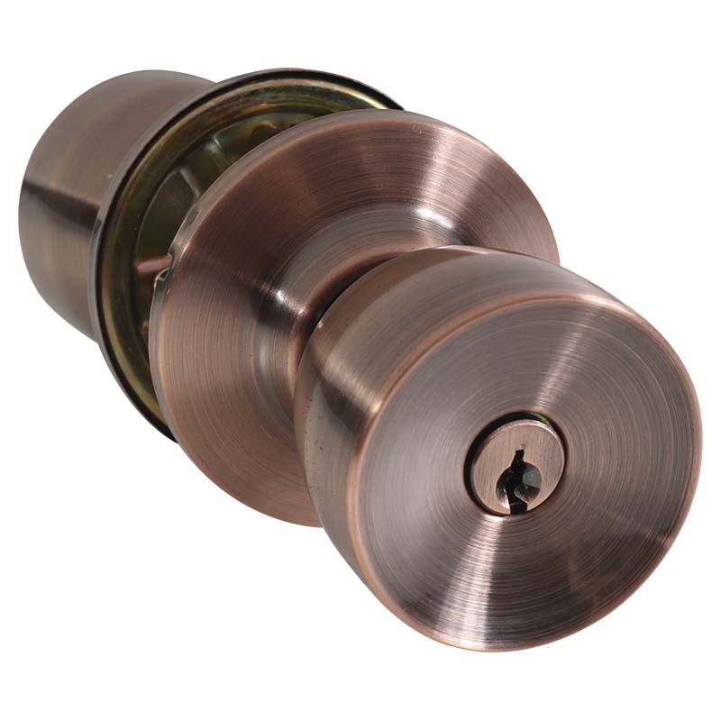 York keyed doorknob for bedroom antique copper