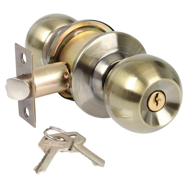 Tezza Stainless Steel Bronze Lever Handle with Lock and Latch