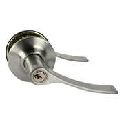 Manija con llave London para dormitorio cromo satinado