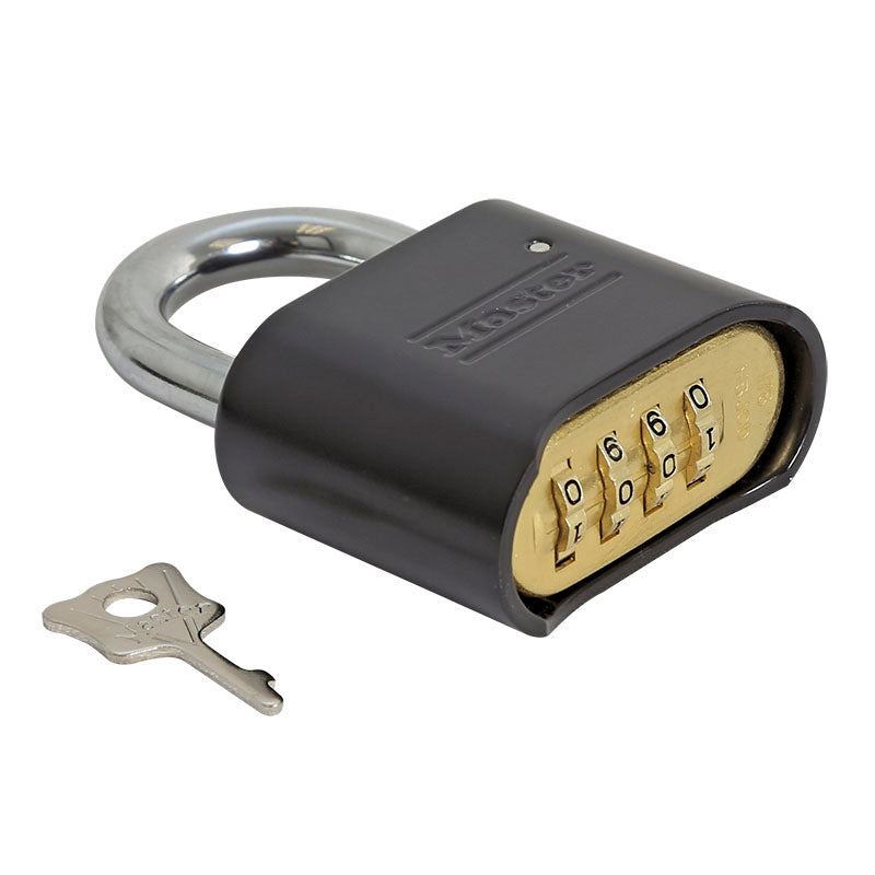 Combination padlock, brass, 50mm