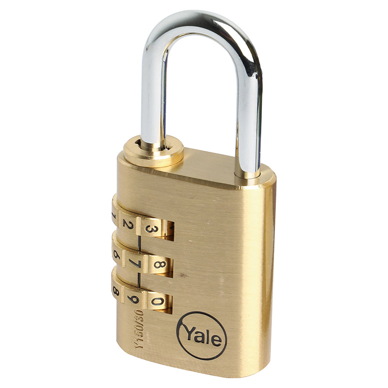 Yale brass bronze combination padlock 30mm