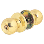 Knob with bright gold lantern key