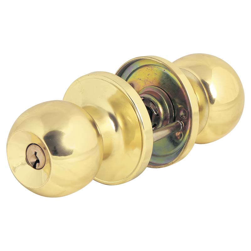 Knob with bright gold lantern key