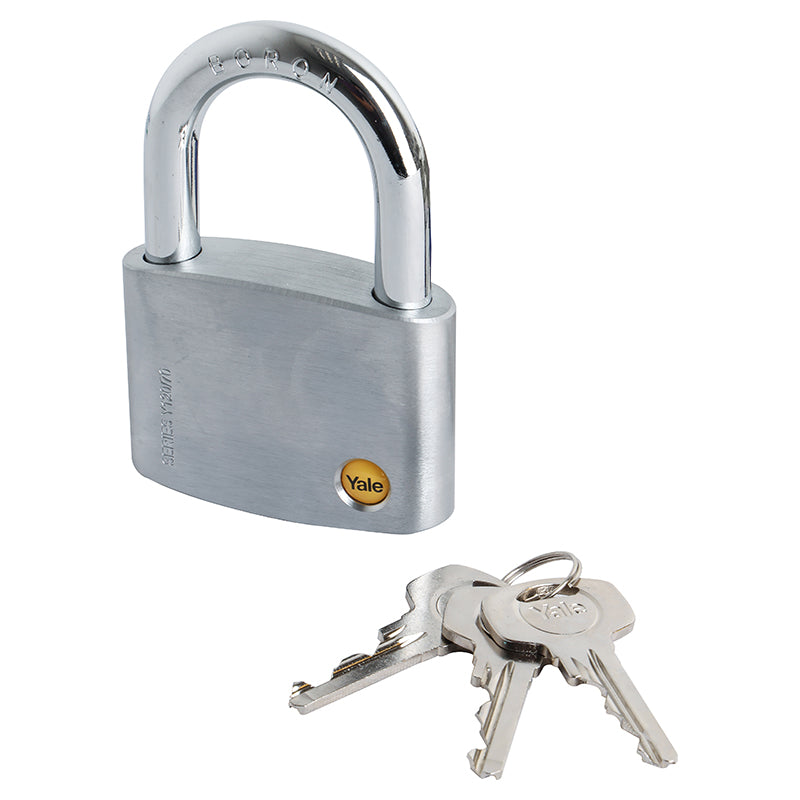 Yale 70mm Satin Nickel Brass Short Shackle Padlock