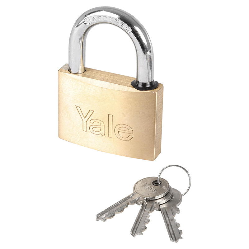 Yale 70mm brass shackle padlock