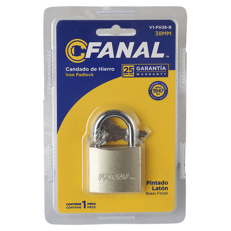 Fanal 38mm short shackle iron padlock