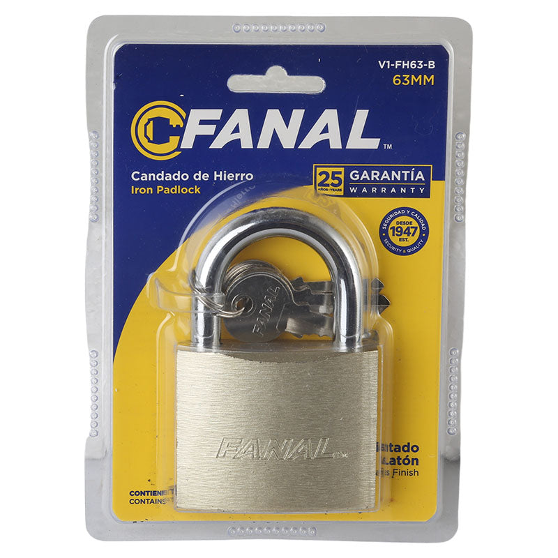 Fanal 63mm iron short shackle padlock