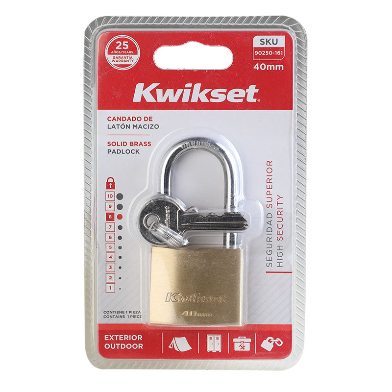 Kwikset 40mm Long Shackle Padlock