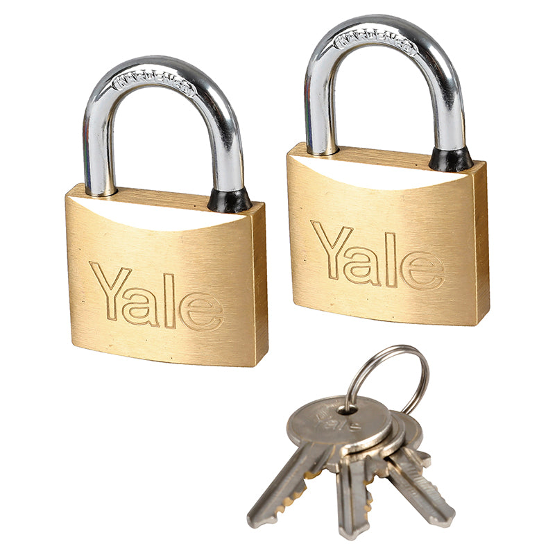 Set de 2 candados 40 mm arco corto de latón bronce Yale