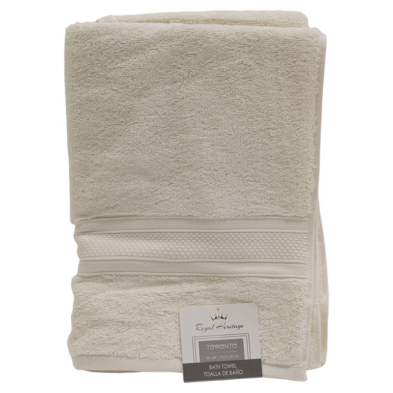 Toalla de baño algodón beige 147 x 76 cm Royal Heritage